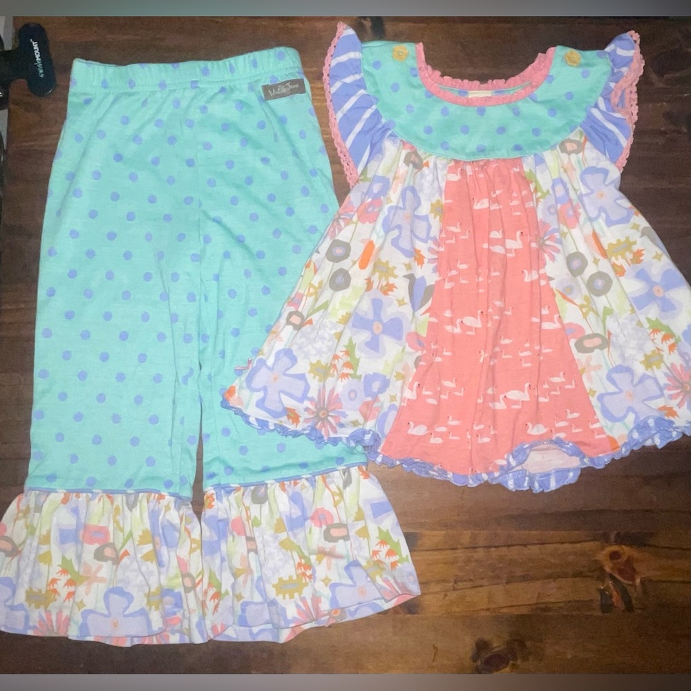 Matilda Jane Kids Pajamas Set size 4 - boutique PJs girls - little girls pajamas